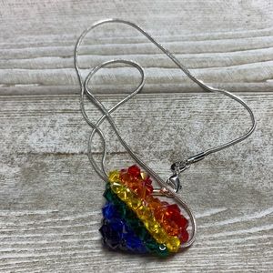 Handmade “Rainbow” Swarovski Crystal Heart